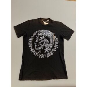 Diesel T-Mirey T-Shirt Mens Large Black Mohawk Graphic Distressed